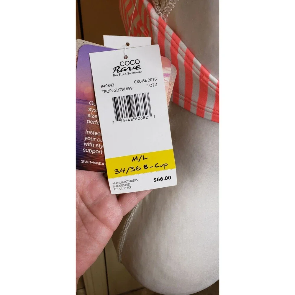 Coco Rave bikini top, size 34/36, new